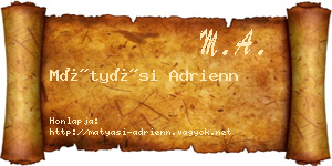 Mátyási Adrienn névjegykártya